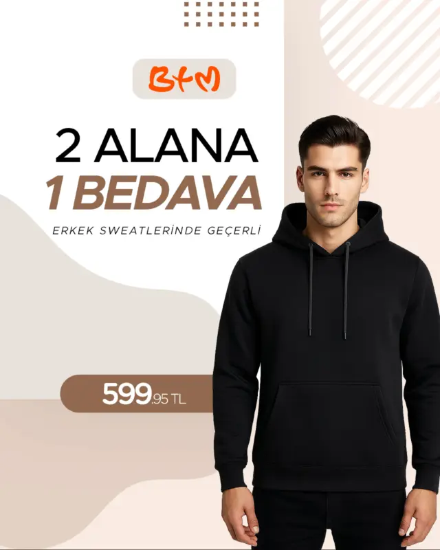 BTM’de erkek sweatlerinde 2 alana 1 bedava!
En sevilen modeller şimdi ekstra avantajla.
Mağazalarımız: www.btmmoda.com/btm-magazalarimiz
🧡