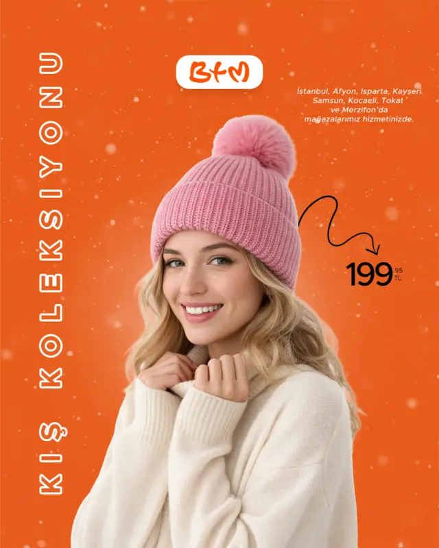 ❄️ Kış koleksiyonu BTM’de! ❄️
Bere, şal ve atkı modellerinde sıcak, şık ve uygun fiyatlı seçenekler seni bekliyor 🧣🧢

 59,95 TL’den başlayan fiyatlarla
🔗 Mağazalarımız:
https://www.btmmoda.com/btm-magazalarimiz/
