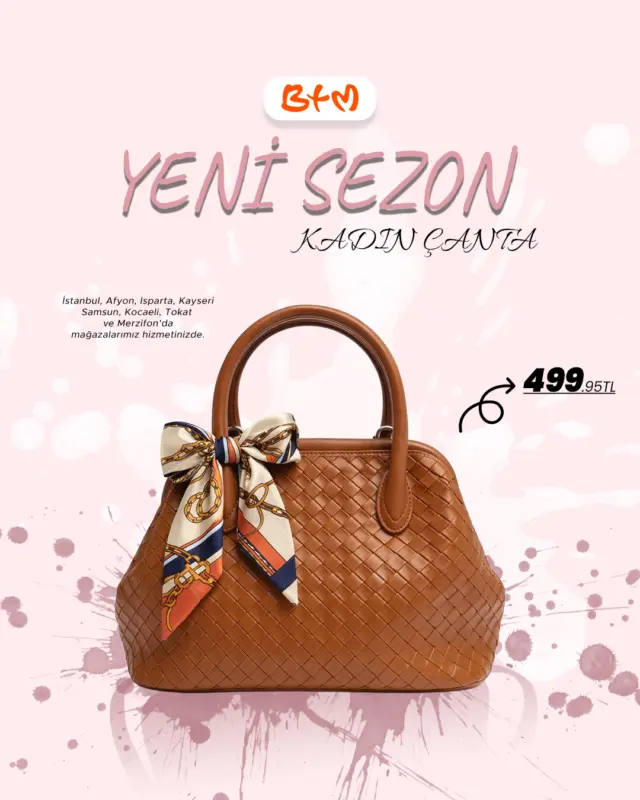 👜✨ Yeni sezon kadın çantaları BTM’de!
Stiline güç katan detaylar, sezonun en trend renkleri ve her kombine uyum sağlayan tasarımlar şimdi raflarda. 

📍 Sana en yakın BTM mağazasını keşfet: https://www.btm.com/btm-magazalarimiz
