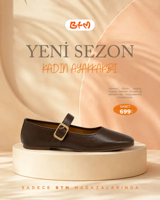 Yeni sezon kadın ayakkabıları BTM’de! 🧡
Tarzını tamamla, fırsatı kaçırma!

📍 Sana en yakın mağazayı görmek için:
https://www.btmmoda.com/btm-magazalarimiz/